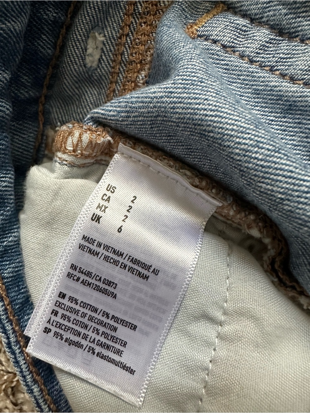 American Eagle Outfitters Light Blue Distressed Denim Shorts - Picture 6 of 7